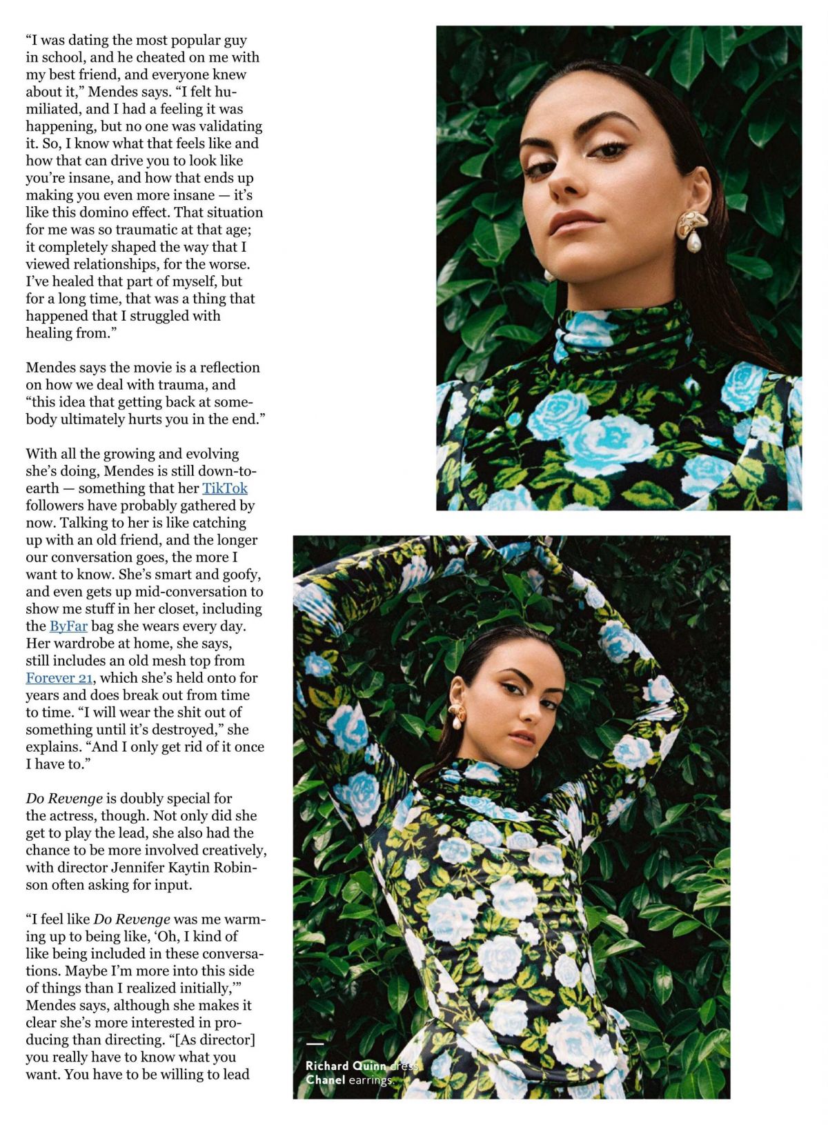 CAMILA MENDES in Instyle Magazine, Special Collection Fall 2022 ...