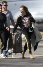 CARa DELEVINGNE Boarding a Private Jet in Los Angeles 09/06/2022