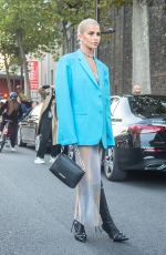 CAROLINE DAUR Arrives at Off-White Fashion Show in Paris 09/29/2022