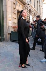 CHARI XCX Arrives at Loewe Show at Paris Fashion Week 09/30/2022