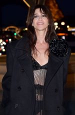 CHARLOTTE GAINSBOURG Arrives at Saint Laurent Show at Paris Fashion Week 09/27/2022