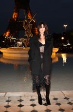 CHARLOTTE GAINSBOURG Arrives at Saint Laurent Show at Paris Fashion Week 09/27/2022