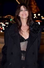 CHARLOTTE GAINSBOURG Arrives at Saint Laurent Show at Paris Fashion Week 09/27/2022