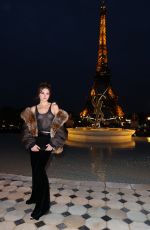 CHARLOTTE LAWRENCE Arrives at Saint Laurent Show at Paris Fashion Week 09/27/2022