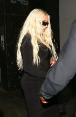 CHRISTINA AGUILERA and Matthew Rutler Out for Family Dinner at Avra in Beverly Hills 09/10/2022