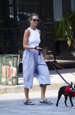 CHRISTY TURLINGTON Out with Her Dog in New York 09/18/2022