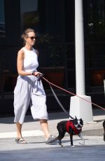 CHRISTY TURLINGTON Out with Her Dog in New York 09/18/2022