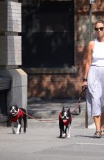 CHRISTY TURLINGTON Out with Her Dog in New York 09/18/2022