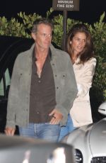 CINDY CRAWFORD and Rande Gerber Arrives at Nobu in Santa Monica 09/23/2022