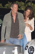 CINDY CRAWFORD and Rande Gerber Arrives at Nobu in Santa Monica 09/23/2022