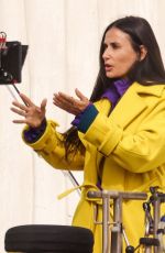 DEMI MOORE on the Set of The Substance in Antibes 09/13/2022