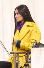 DEMI MOORE on the Set of The Substance in Antibes 09/13/2022
