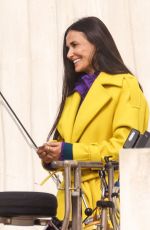 DEMI MOORE on the Set of The Substance in Antibes 09/13/2022