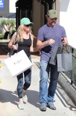 DENISE RICHARDS and Aaron Phypers Shopping at Fred Segal in Malibu 08/31/2022
