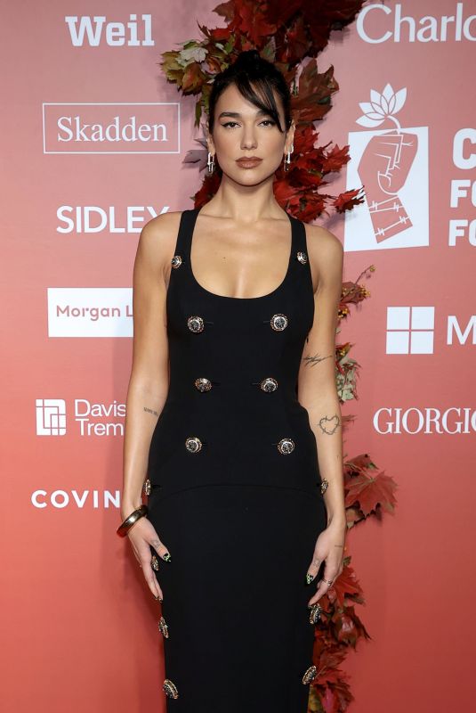 DUA LIPA at Clooney Foundation for Justice Inaugural Albie Awards in New York 09/29/2022
