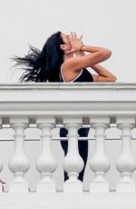 DUA LIPA Gets a Yoga Class on Balcony of Copacabana Palace Hotel in Rio de Janeiro 09/11/2022