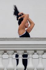 DUA LIPA Gets a Yoga Class on Balcony of Copacabana Palace Hotel in Rio de Janeiro 09/11/2022