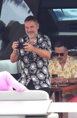 ELIZABETH HURLEY Out for a Boat Ride in South of France 08/31/2022