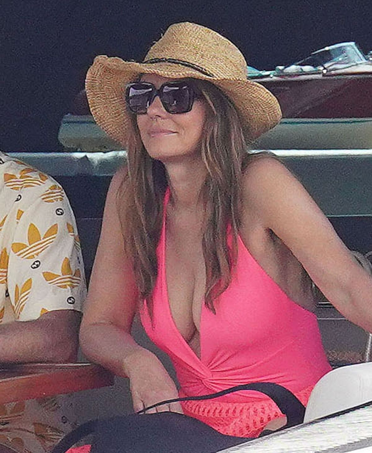 ELIZABETH HURLEY Out for a Boat Ride in South of France 08/31/2022. 