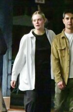 ELLE FANNING and Max Minghella Night Out in London 08/31/2022