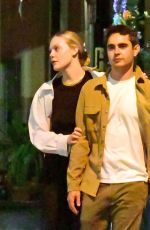 ELLE FANNING and Max Minghella Night Out in London 08/31/2022