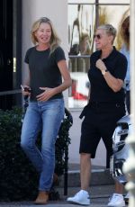 ELLEN DEGENERES and PORTIA DE ROSSI Out for Lunch in Santa Barbara 09/28/2022