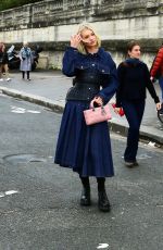 ELSA HOSK Arrives at Dior Fashion Show in Paris 09/27/2022