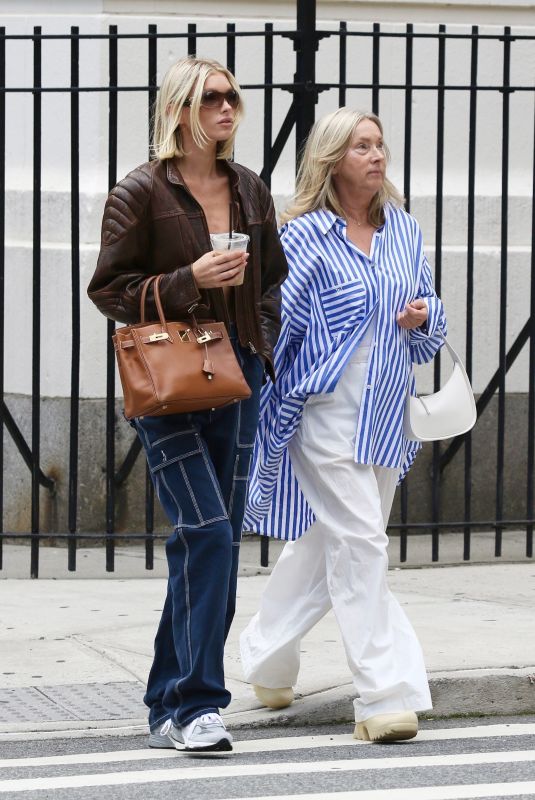 ELSA HOSK Out with Her Mother in New York 09/08/2022