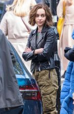 EMILIA CLARKE on the Set of Secret Invasion in London 09/26/2022