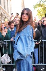 EMILY RATAJKOWSKI Arrives at Loewe Show at Paris Fashion Week 09/30/2022