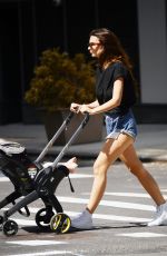 EMILY RATAJKOWSKI in Denim Shorts Out with Her Son in New York 09/04/2022