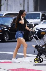 EMILY RATAJKOWSKI in Denim Shorts Out with Her Son in New York 09/04/2022