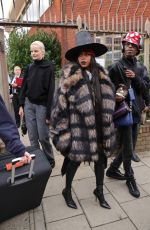 ERYKAHBADU Arrives at Burberry Fashion Show in London 09/26/2022