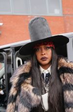 ERYKAHBADU Arrives at Burberry Fashion Show in London 09/26/2022