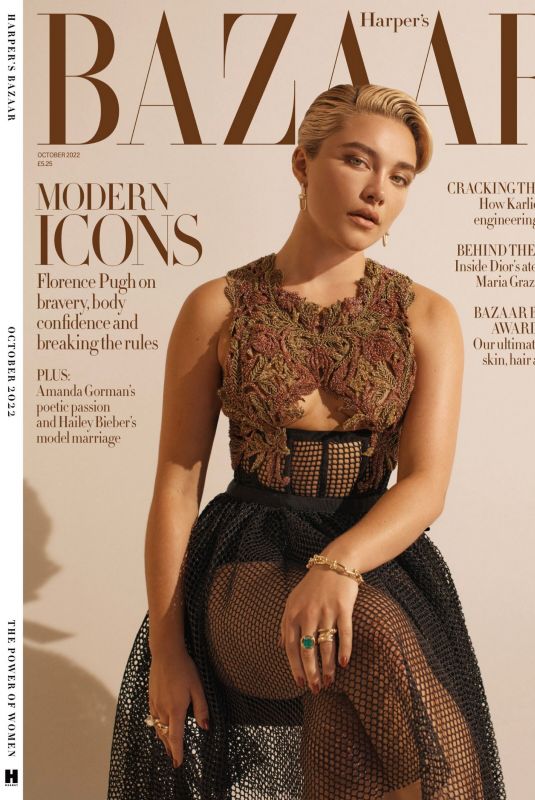 FLORENCE PUGH in Harper’s Bazaar Magazine, UK October 2022