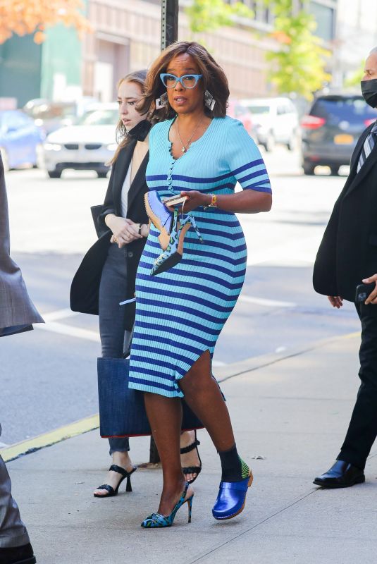 GAYLE KING LEaves CBS Studios in New York 09/15/2022