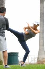 GIA SKOVA at Kickboxing Practice in Santa Monica 09/20/2022