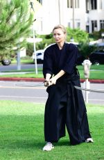 GIA SKOVA Trains Next to a Master Swordsman in Los Angeles 09/12/2022