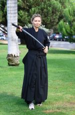 GIA SKOVA Trains Next to a Master Swordsman in Los Angeles 09/12/2022