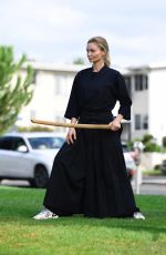 GIA SKOVA Trains Next to a Master Swordsman in Los Angeles 09/12/2022