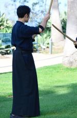 GIA SKOVA Trains Next to a Master Swordsman in Los Angeles 09/12/2022