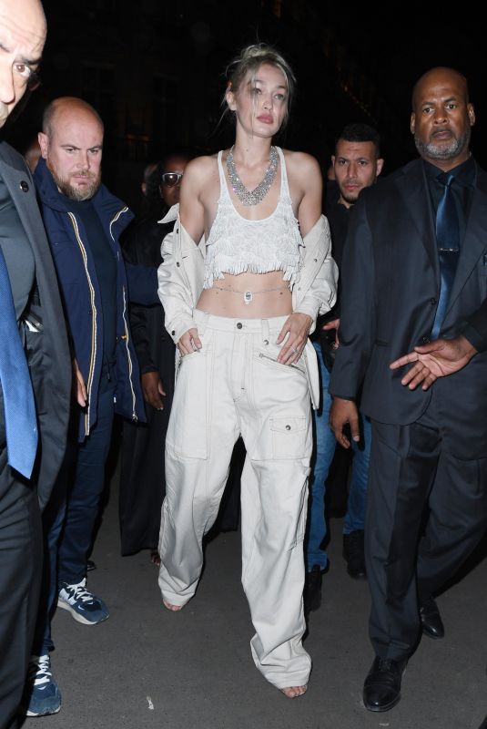 GIG HADID Leaves Isabel Marant Show at Paris Fashion Week 09/29/2022