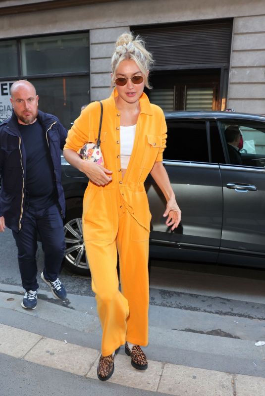 GIGI HADID Arrives at Isabel Marant Fashion Show at PFW in Paris 09/29/2022