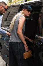 GIGI HADID Leaves Her Hotel for Versace Show in Milan 09/23/2022