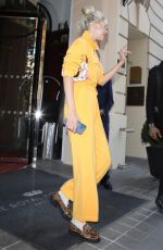 GIGI HADID Leaves Her Hotel in Paris 09/29/2022