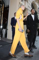 GIGI HADID Leaves Her Hotel in Paris 09/29/2022