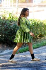 GINA RODRIGUEZ Takes a Break on the Set of Not Dead Yet in Los Angeles 09/26/2022