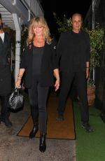 GOLDIE HAWN and Richard Baskin Leaves Giorgio Baldi in Santa Monica 09/23/2022