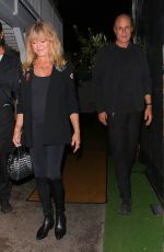GOLDIE HAWN and Richard Baskin Leaves Giorgio Baldi in Santa Monica 09/23/2022