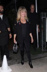 GOLDIE HAWN and Richard Baskin Leaves Giorgio Baldi in Santa Monica 09/23/2022